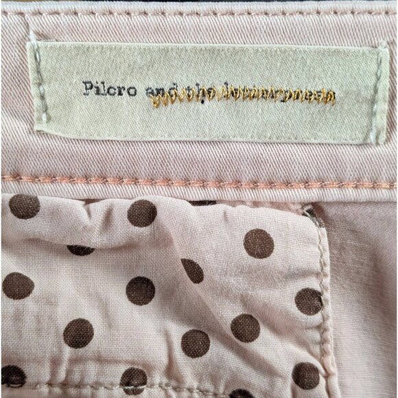 ANTHROPOLOGIE Pilcro and the Letterpress Hyphen Pants Womens 28 Light Pink Peach - Picture 3 of 5